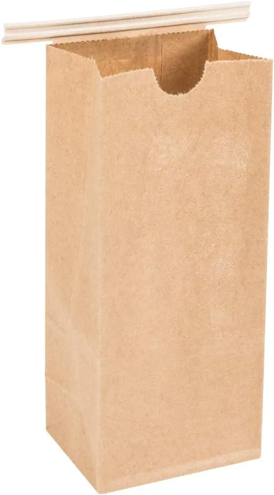 Resealable Kraft Tin Tie Poly-lined Bags Coffee Bags Reclosable Tin Tie Bags without window - 1/2 Lb - 50 Pack