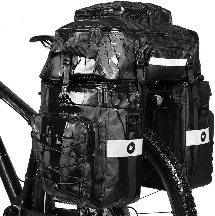 Rhinowalk Bike Bag Bike Pannier Bag Set, for Bicycle Cargo Rack Saddle Bag Shoulder Bag Laptop Pannier Rack Bicycle Bag Professional Cycling Accessories 3 in 1