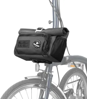 Rhinowalk Bike Handlebar Bag for Brompton Folding Bike Quick Release Bicycle Front Bag with Shoulder Strap Rain Cover for Urban Cycling