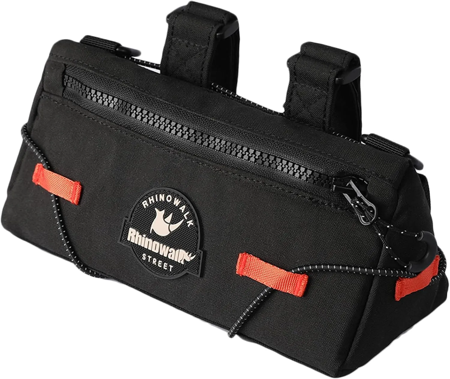 Rhinowalk Bike Handlebar Bag Urban Cycling Front Bag Bike Basket Bicycle Storage Bag for MTB Road Bike Folding Bike, Shoulder Bag, Cycling Accessories(Black)