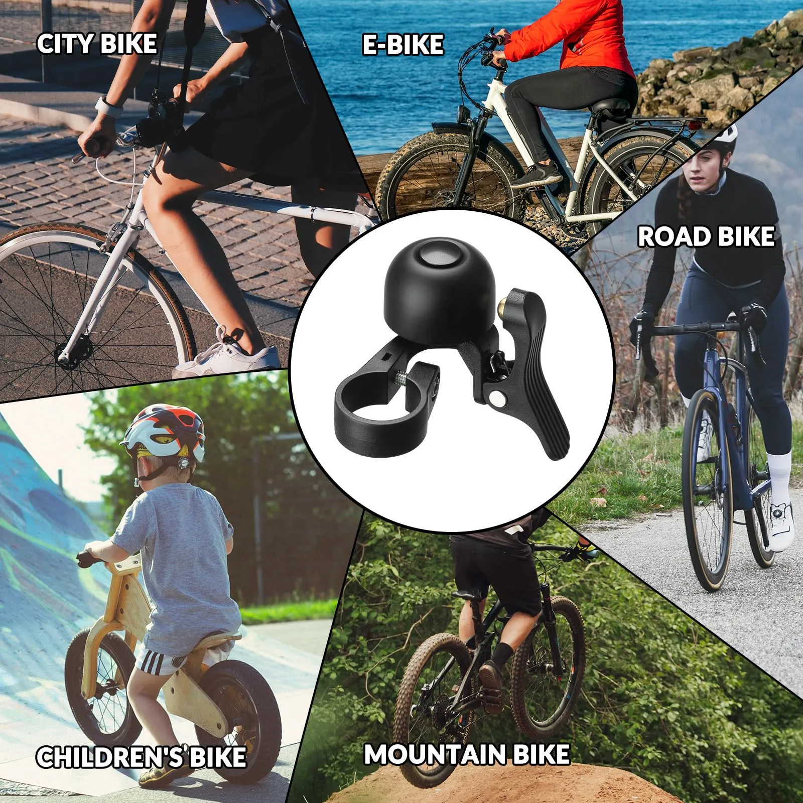 ROCKBROS Bicycle Bell 100 dB Loud and Copper Alloy Handlebar Mini Bell