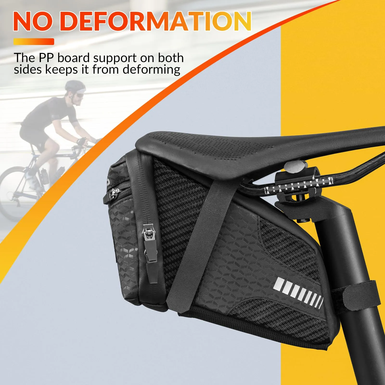 ROCKBROS Bicycle Saddle Bag Waterproof Reflective Cycling Seatpost Bag 1.5L