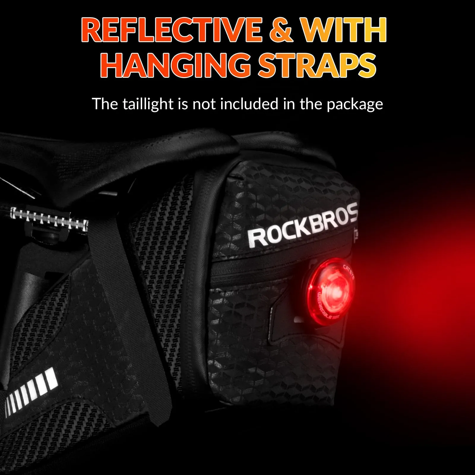 ROCKBROS Bicycle Saddle Bag Waterproof Reflective Cycling Seatpost Bag 1.5L
