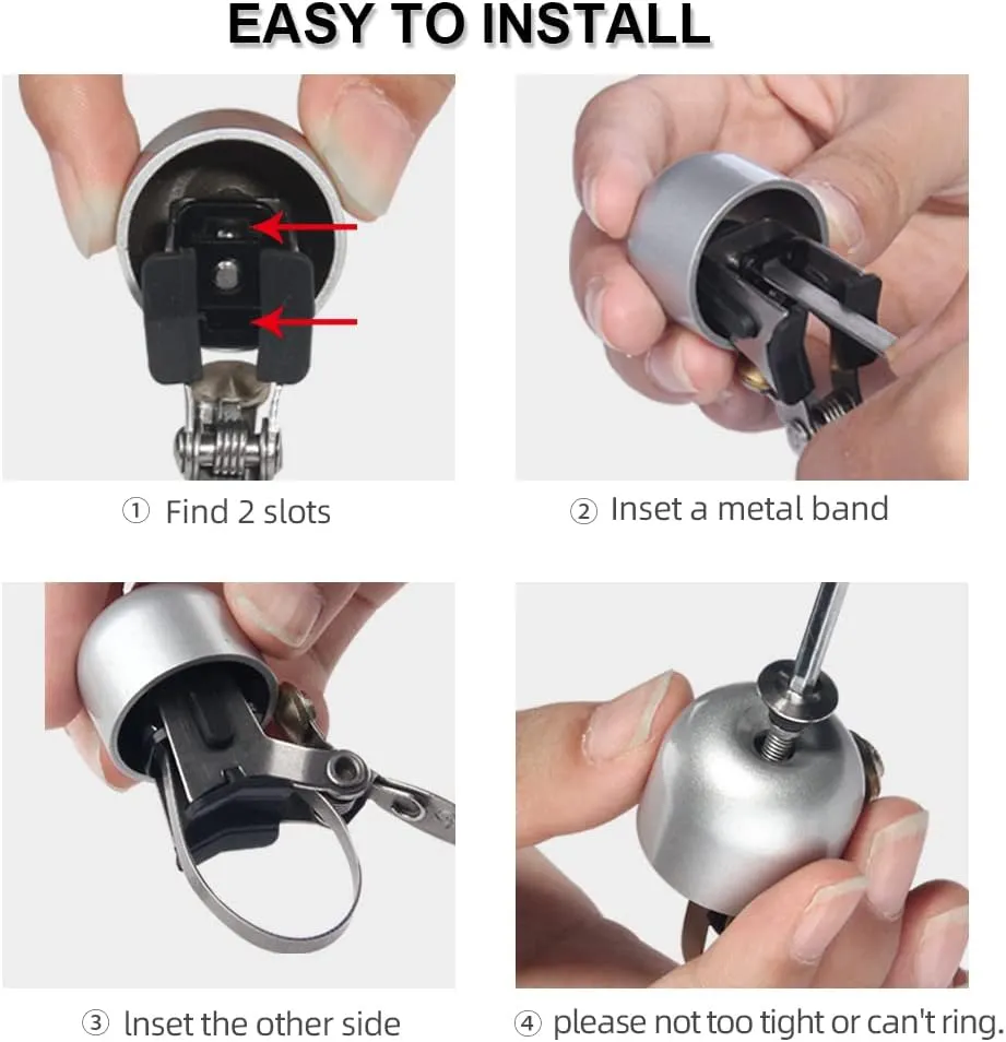 ROCKBROS Bike Bell Classic Bicycle Bell for Bike Ring Bell with Loud Sound Bells for Road Mountain Bike Handlebars Adults