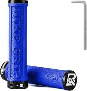 ROCKBROS Bike Handlebar Grips Double Lock-on MTB Bicycle Handle Bar Grips Ergonomic Non-Slip Rubber Hand Grip for Scooter, Mountain, BMX, Beach Cruiser, Folding Bike