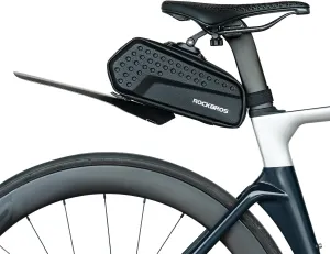 ROCKBROS Bike Saddle Bag Bike Seat Bag with Mudguard Hard Bag Bicycle Shell 3D Saddle with Reflective Strip for Mountain Road Bikes