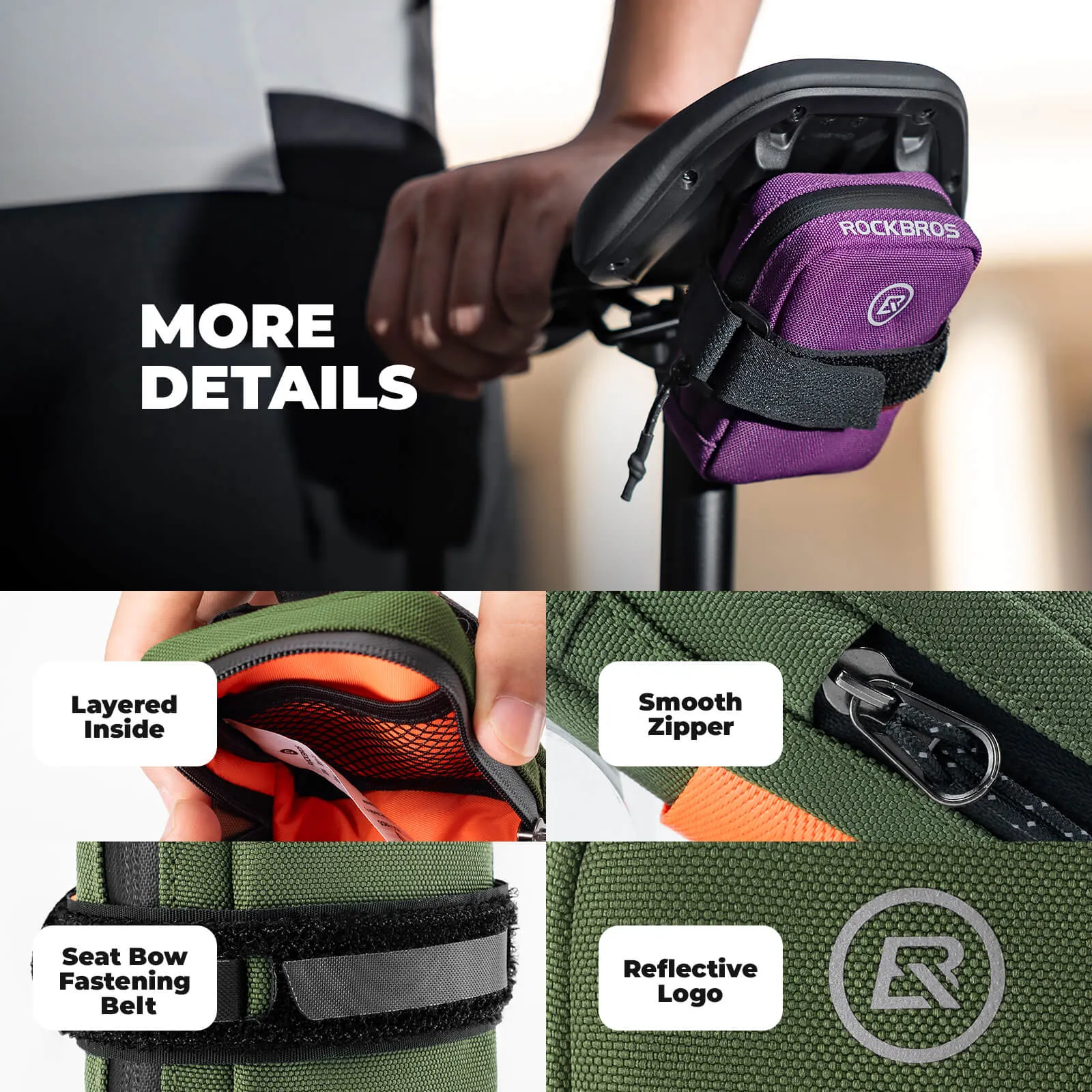 ROCKBROS Bike Saddle Bag Portable 0.35L