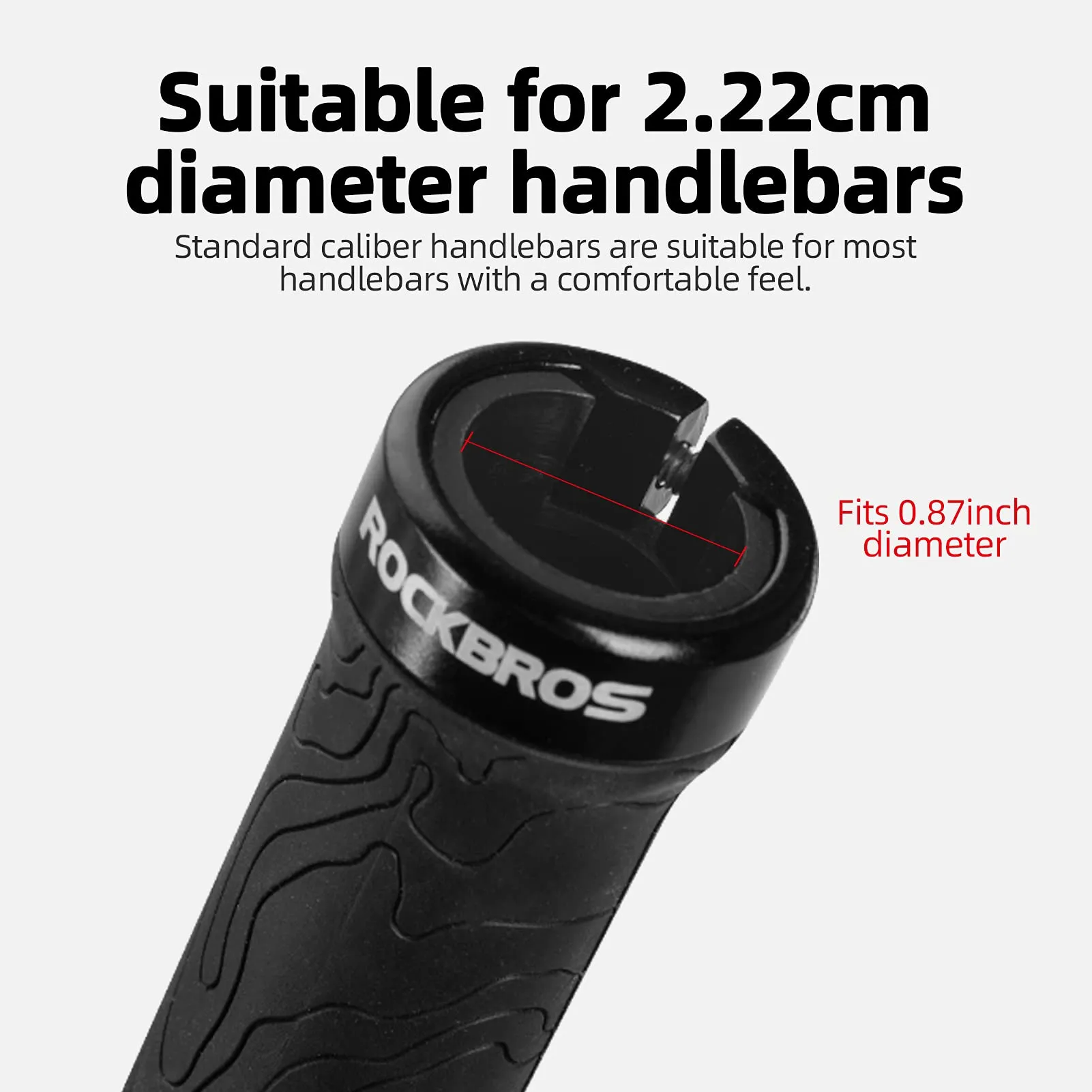 ROCKBROS Mountain Bike Handlebar Grips Double Lock-on Rubber Anti-slip