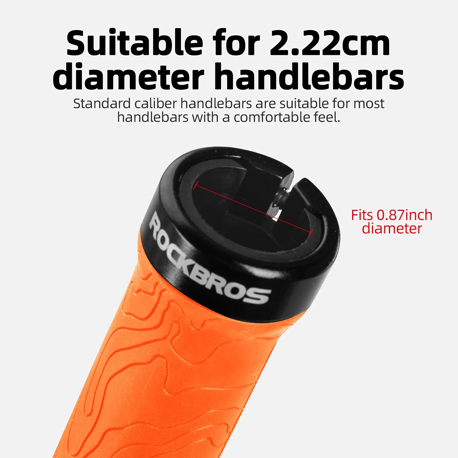 ROCKBROS Mountain Bike Handlebar Grips Double Lock-on Rubber Anti-slip