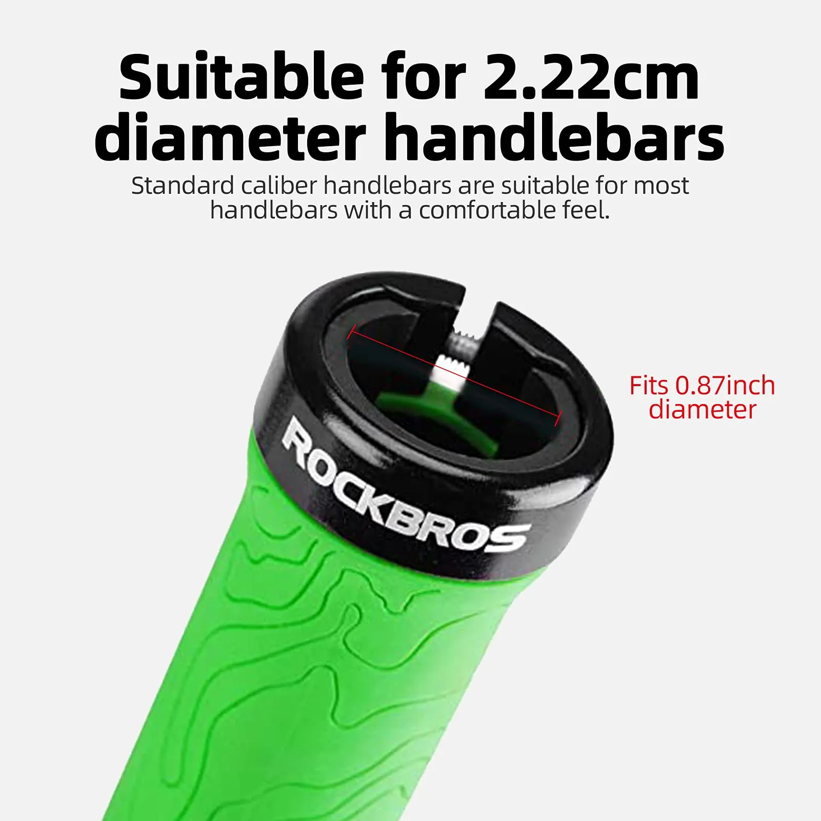 ROCKBROS Mountain Bike Handlebar Grips Double Lock-on Rubber Anti-slip
