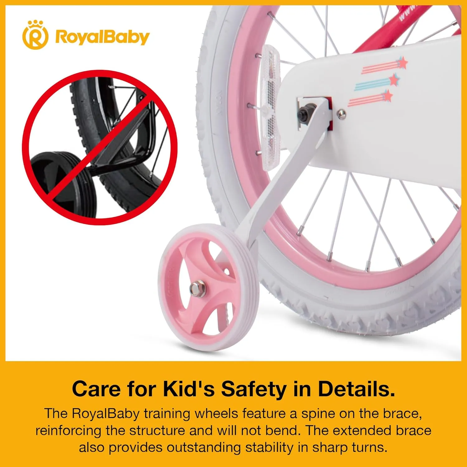 RoyalBaby Girls Bike EZ Bike Stargirl Training Free Balance to Pedal Easy Learning Bicycle, 12-20 Inch for Toddlers & Big Kids.