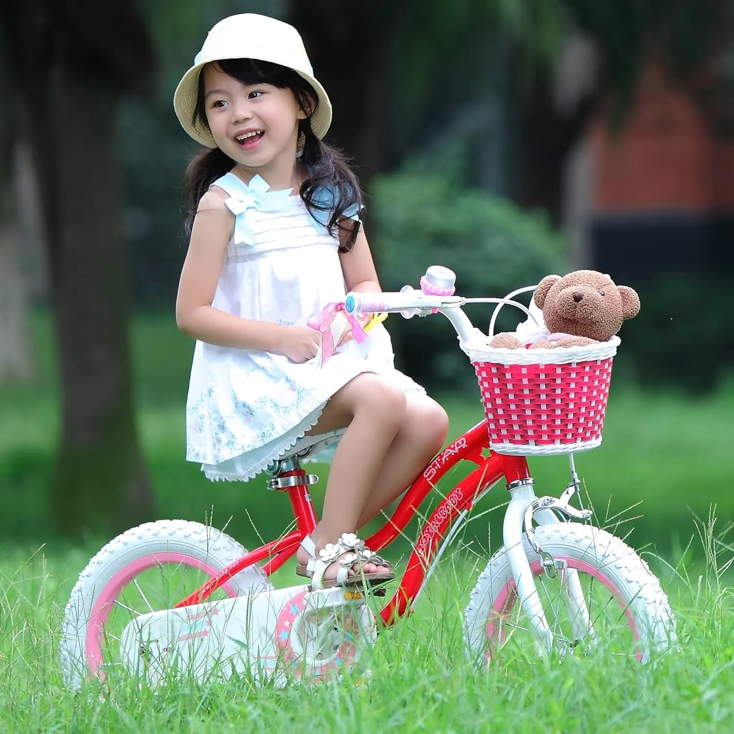 RoyalBaby Girls Bike EZ Bike Stargirl Training Free Balance to Pedal Easy Learning Bicycle, 12-20 Inch for Toddlers & Big Kids.