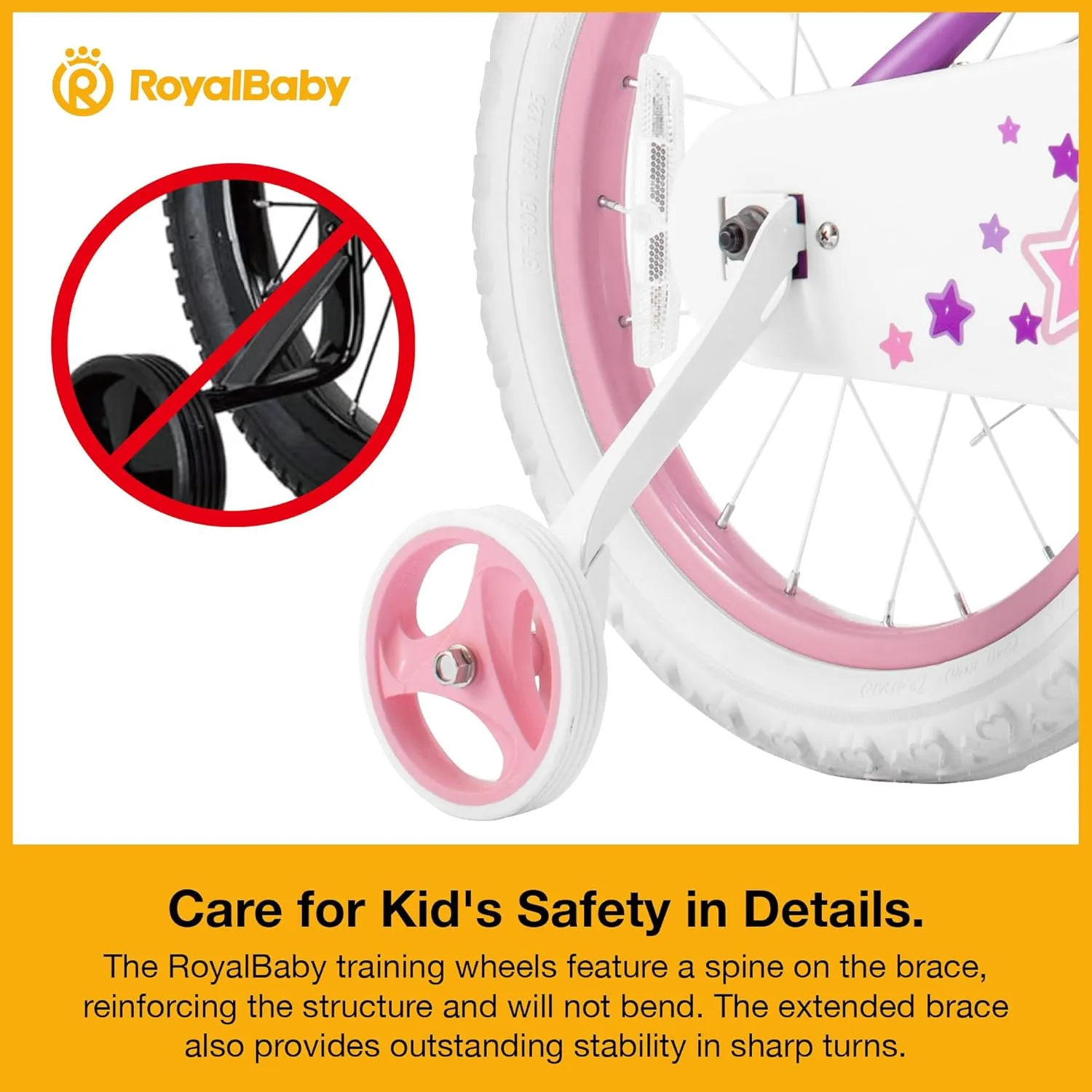 RoyalBaby Girls Bike EZ Bike Stargirl Training Free Balance to Pedal Easy Learning Bicycle, 12-20 Inch for Toddlers & Big Kids.