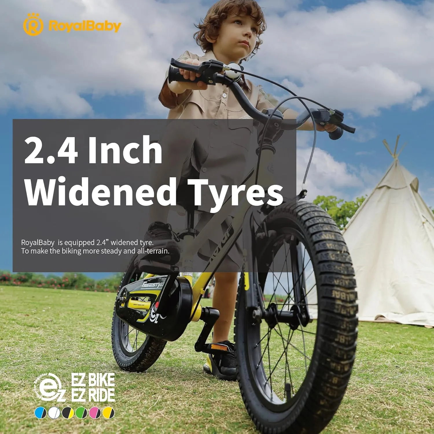 RoyalBaby Kids Bike EZ Balance to Pedal Dual Handbrake Toddlers Boys Girls Bicycle 12-20 Inch for Age 3-10 Years