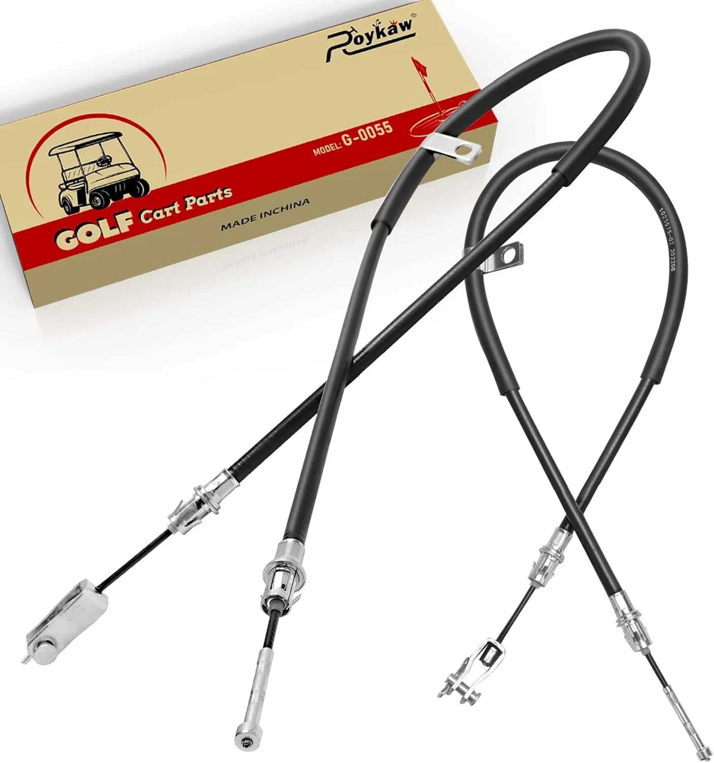 Roykaw Club Car Brake Cable Set, Both Driver & Passenger Side for Precedent 2004-Up Gas/Electric Golf Cart Models, Replaces OEM # 103528701, 103528702, 102557501, 102557502