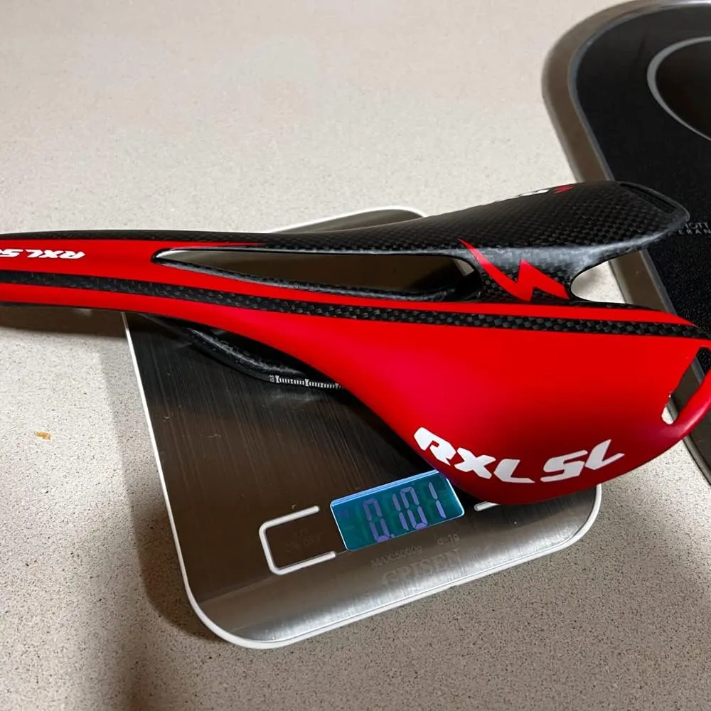 RXL SL Carbon Road Bike Seat Mountain Bike Saddle Carbon Fiber Cycling Bicycle MTB Saddles Seat for Womens and Mens Front Seat Mat Leather Bicycle Seat