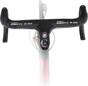 RXL SL Carbon Road Handlebar Bicycle Drop Bars for Road Bike Integrated Stem 420 100 1-1/8"(28.6mm) Carbon Fiber Stem Top Cap Cover Carbon Fiber 3K Glossy