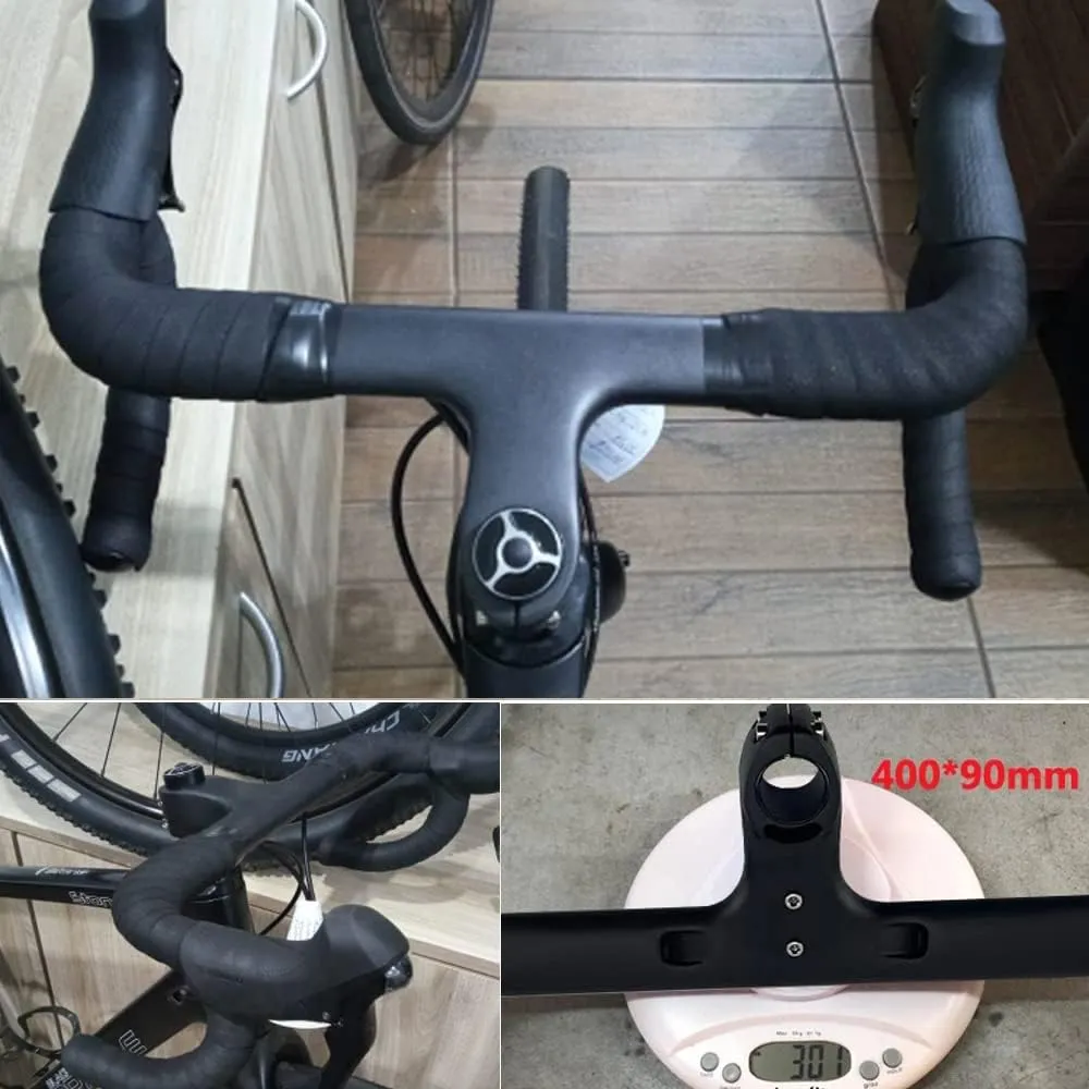 RXL SL Integrated Road Handlebar Carbon Integrated Handlebar Road Bike Integrated Handlebars 31.8/28.6mm Road Bike Integrated Drop Handlebar 90 X 400 Integrated Bike Handlebars Carbon Handle Bar