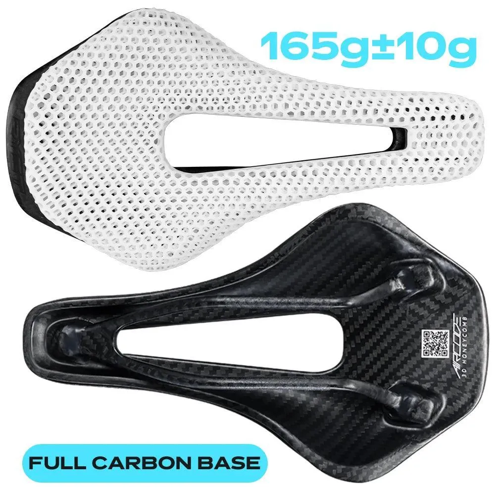 RYET 3D Printed Carbon Bike Saddle For MTB Road Bike Cycling Seat Bicycle Ultralight Saddle Full Carbon Cushion Cycling Parts