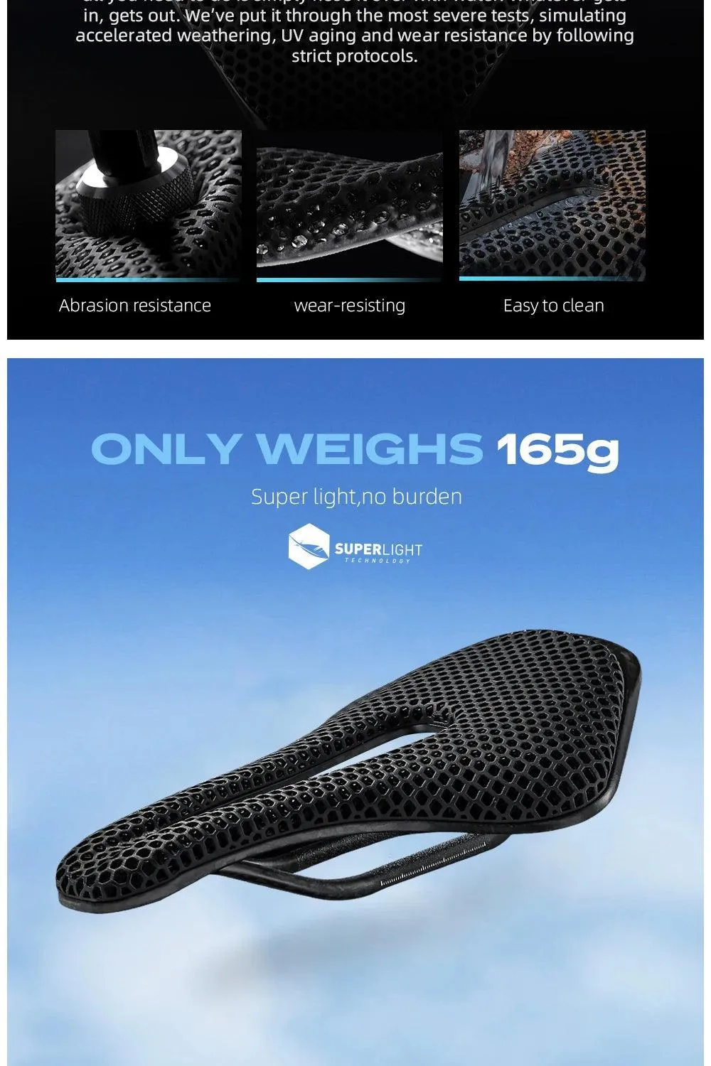 RYET 3D Printed Carbon Bike Saddle For MTB Road Bike Cycling Seat Bicycle Ultralight Saddle Full Carbon Cushion Cycling Parts