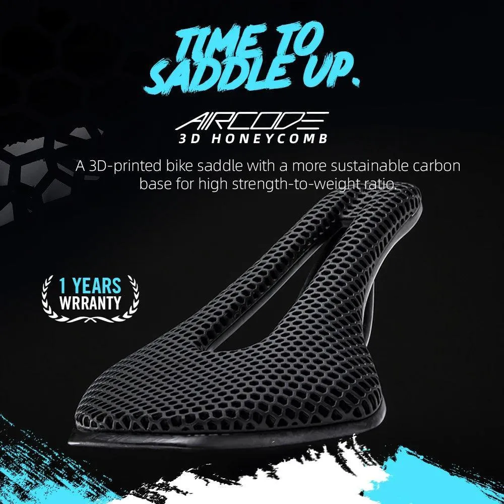 RYET 3D Printed Carbon Bike Saddle For MTB Road Bike Cycling Seat Bicycle Ultralight Saddle Full Carbon Cushion Cycling Parts