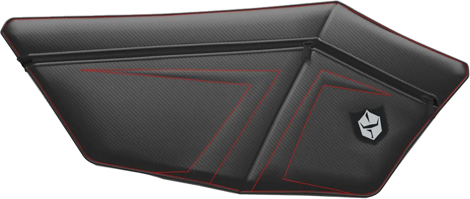 Rzr Pro Xp Door Bags W/ Knee Pads Red Pol