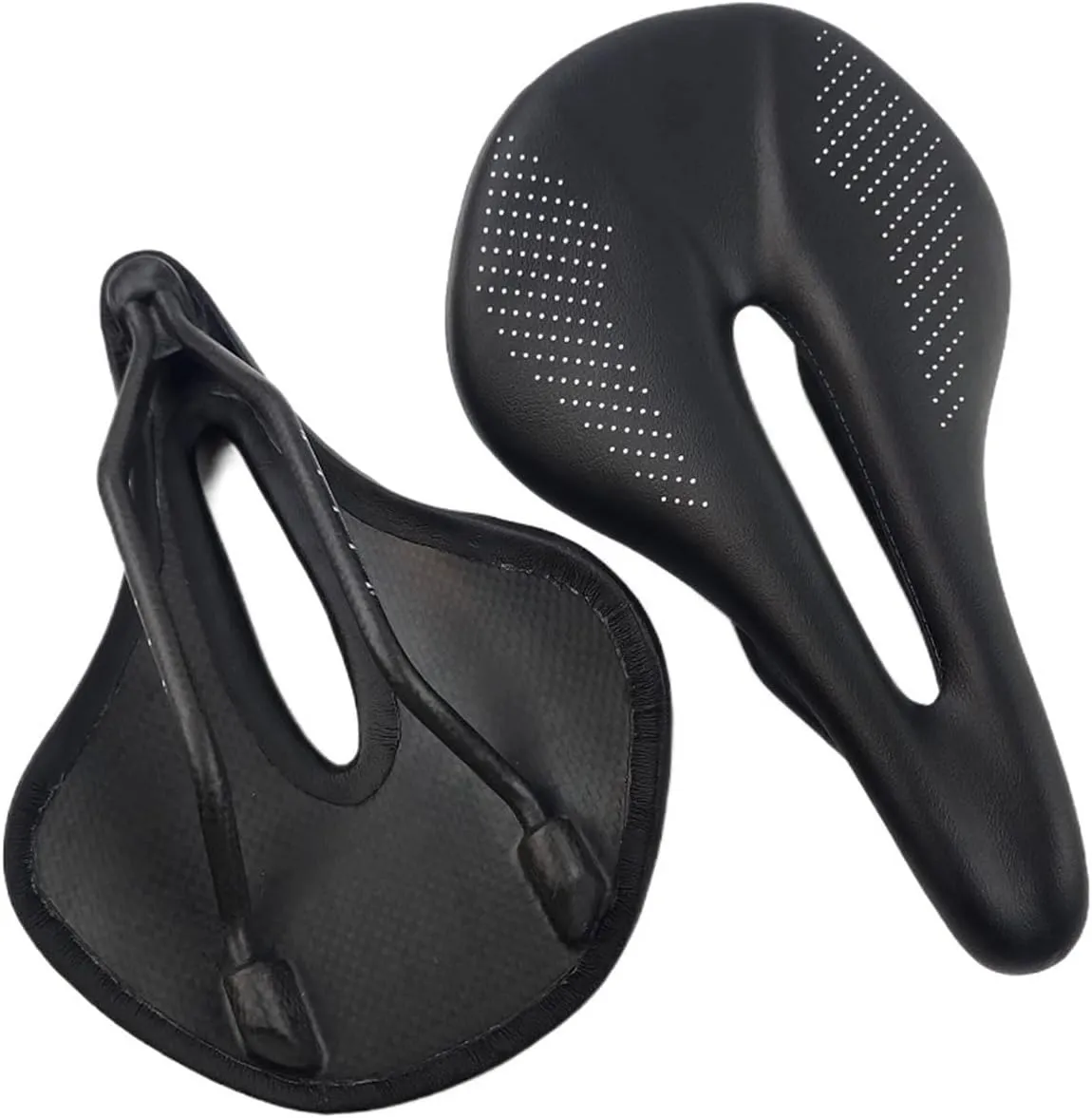 Saddle Road Mountain Bike Bicycle Saddle Cycling Saddle Trail Comfort Races Seat 143/155 Bicycle Saddle (155mm matte)