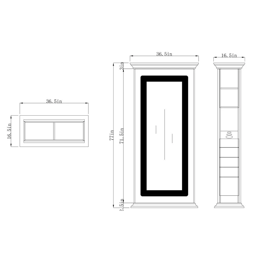 Salon Styling Station with LED Lights Double Sided Mirror Station ADONIS Double
