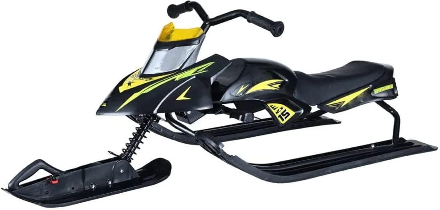Sand Sleds for Dunes , Sled Workout Equipment with Steering Wheel, Twin Brakes, Retractable Pull Rope, for Kids Age 4 & up