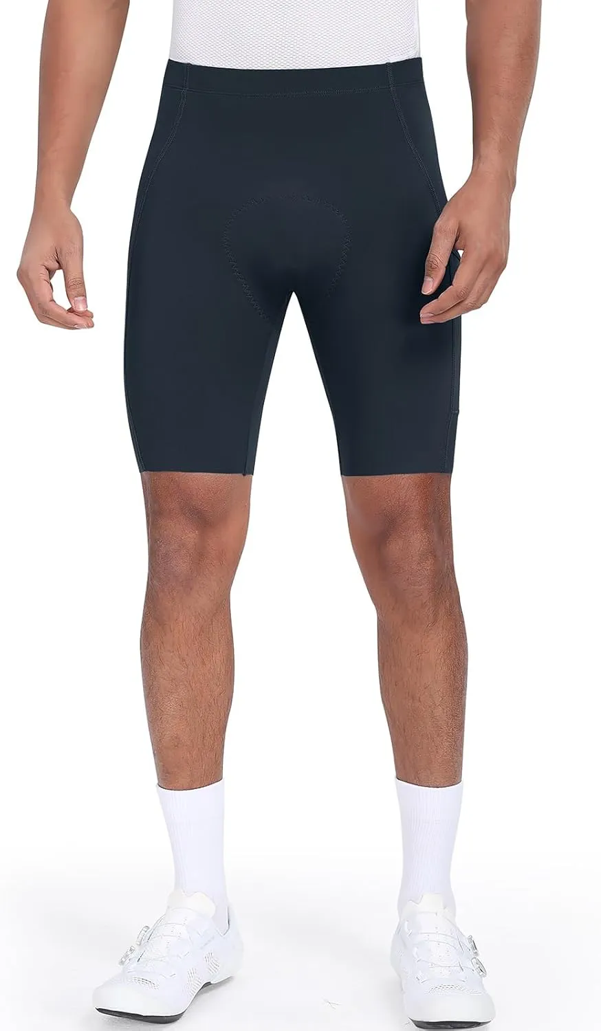 Santic Men's Bike Shorts 4D Padded UPF 50  Cycling Road Biking Mountain Bicycle Cycle Shorts with Pockets
