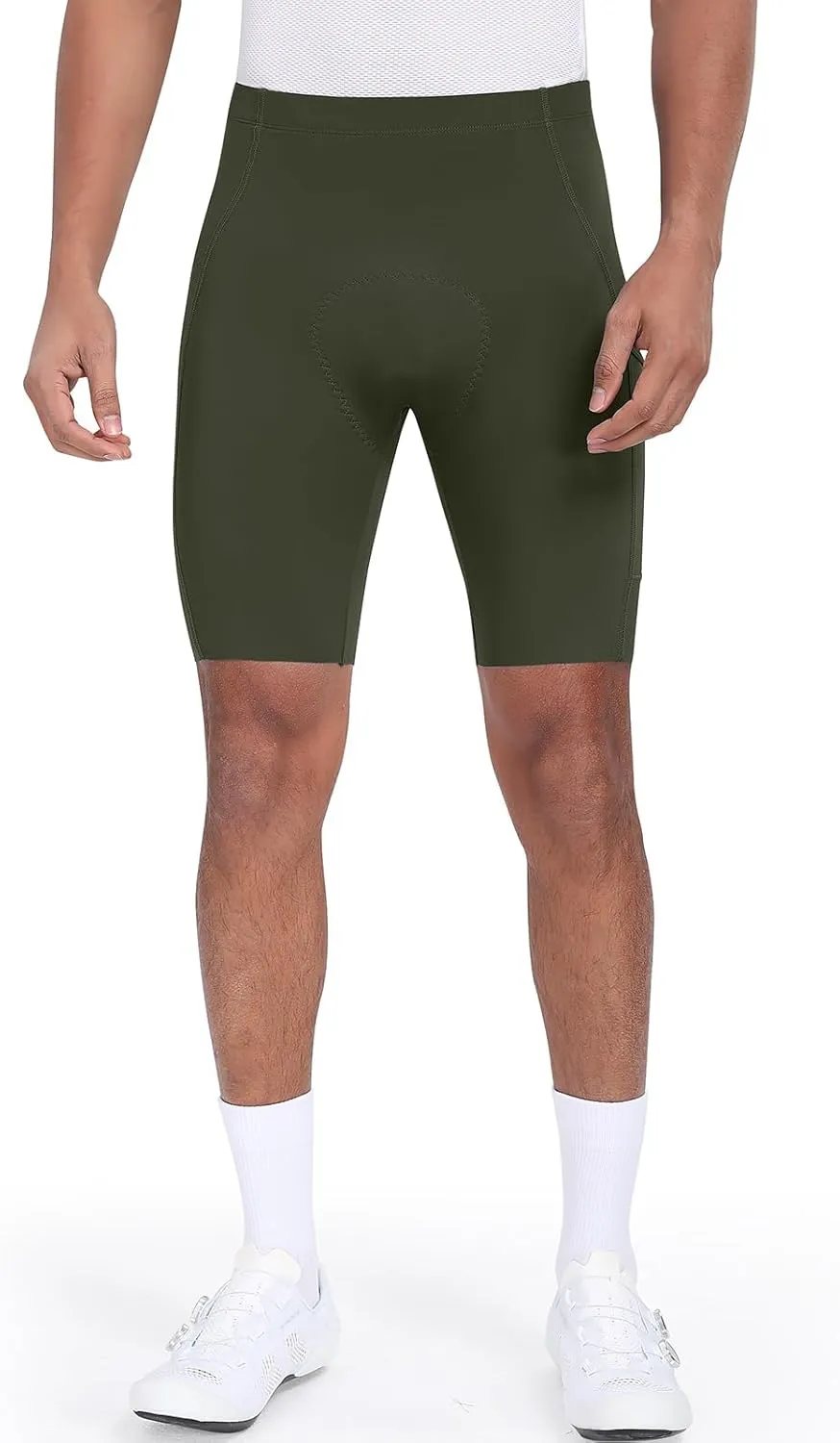 Santic Men's Bike Shorts 4D Padded UPF 50  Cycling Road Biking Mountain Bicycle Cycle Shorts with Pockets