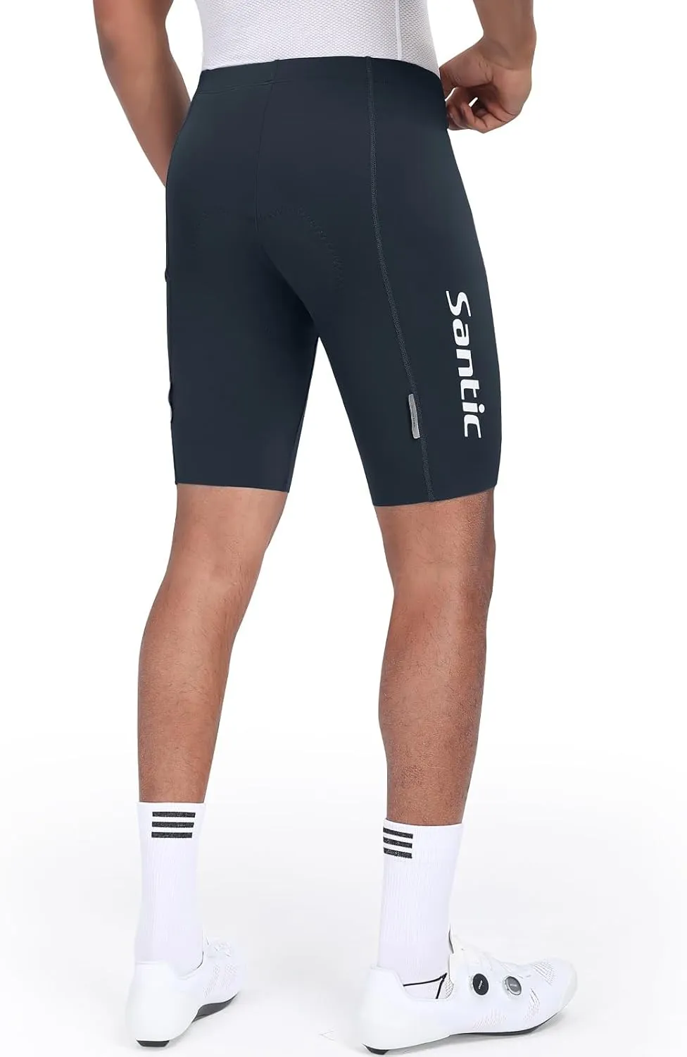 Santic Men's Bike Shorts 4D Padded UPF 50  Cycling Road Biking Mountain Bicycle Cycle Shorts with Pockets