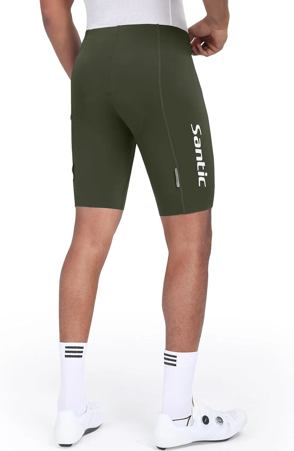 Santic Men's Bike Shorts 4D Padded UPF 50  Cycling Road Biking Mountain Bicycle Cycle Shorts with Pockets