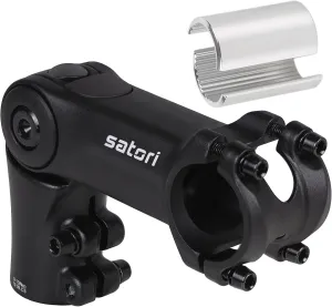 Satori UP3 Bike Bicycle Riser Extension Adjustable Handlebar Stem 90mm x 31.8mm or 25.4mm with Included Shim - Great for Mountain Bike & Road Bike - 3D Forged Alloy