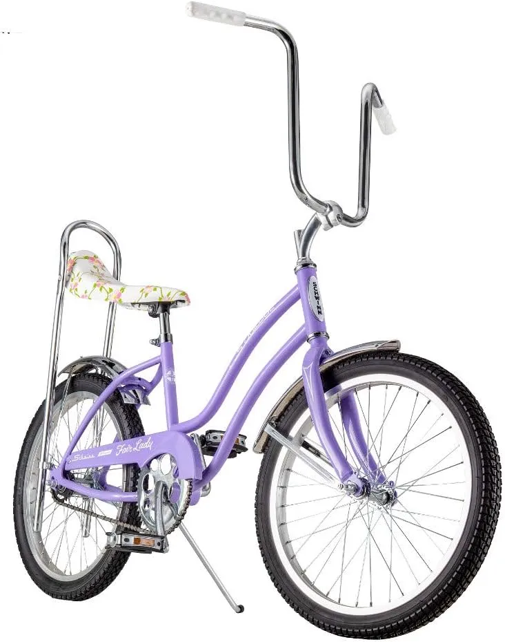 Schwinn Classic Sting-Ray and Fair Lady Beach Cruiser Bike, for Boys and Girls, 20-Inch Wheels, Single-Speed, High Rise Ape Handlebars, Coaster Brakes