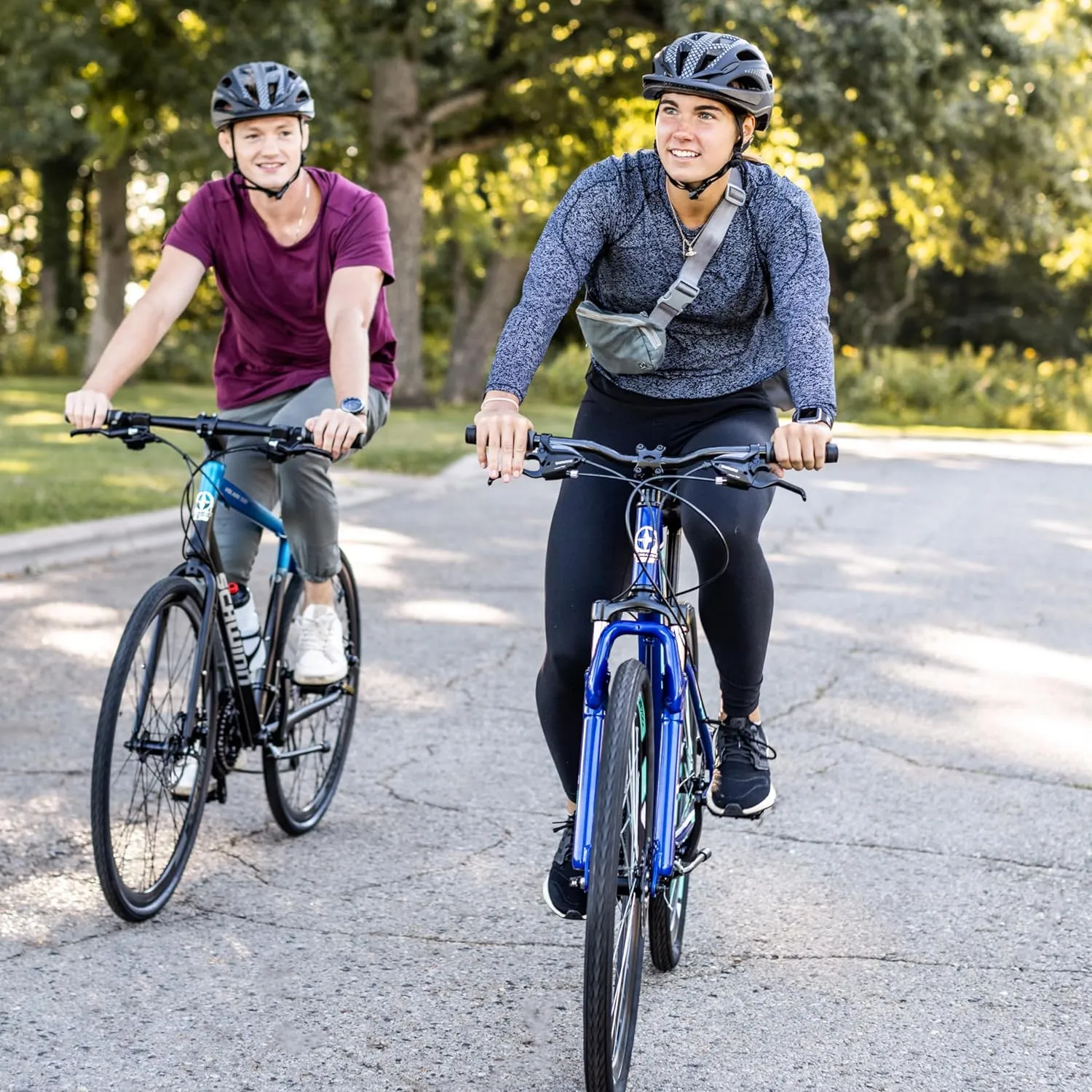 Schwinn GTX Comfort Adult Hybrid Bike, Men and Women, Dual Sport Bicycle, 700c Wheels, Step-Through or Step-Over Lightweight Aluminum Frame