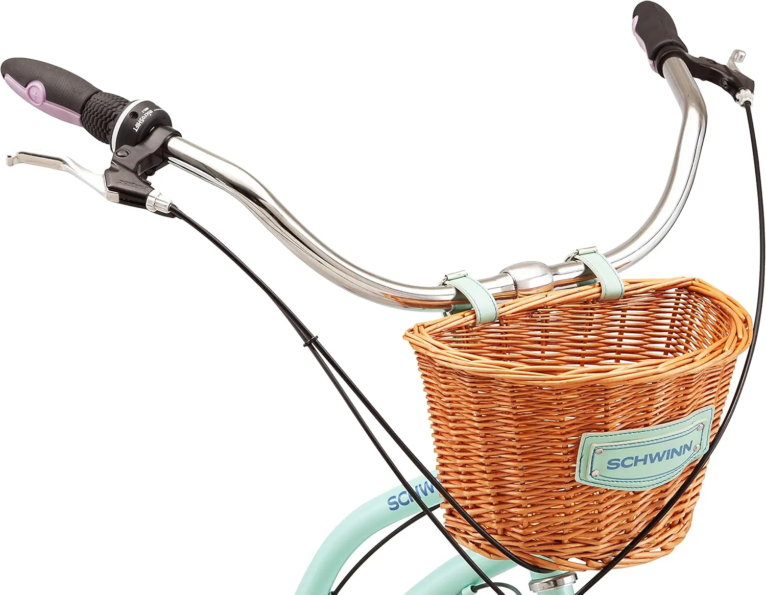 Schwinn Perla Cruiser Bike, 26 Inch Bike for Women and Men, 7-Speed Beach Cruiser Bicycle, Linear Pull Brakes, Comfortable Quilted Seat, Upright Riding Position, Adult Bicycle
