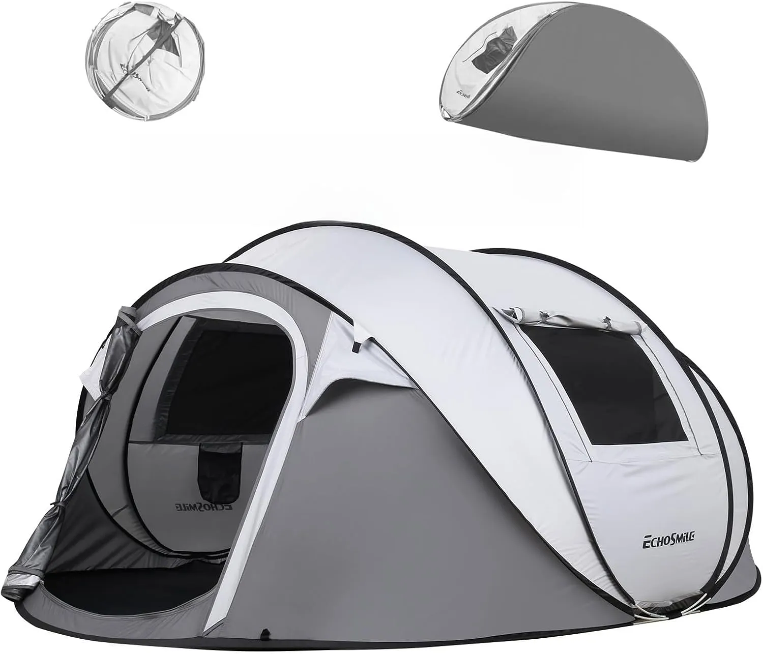 Screened Camping Tent,4-6 Persons Pop-Up Weatherproof Instant Tent, Easy Setup, Spacious Room, Camping Tent Equipment, Boat Tent for Camping, Festivals, Backyard, Sleepovers