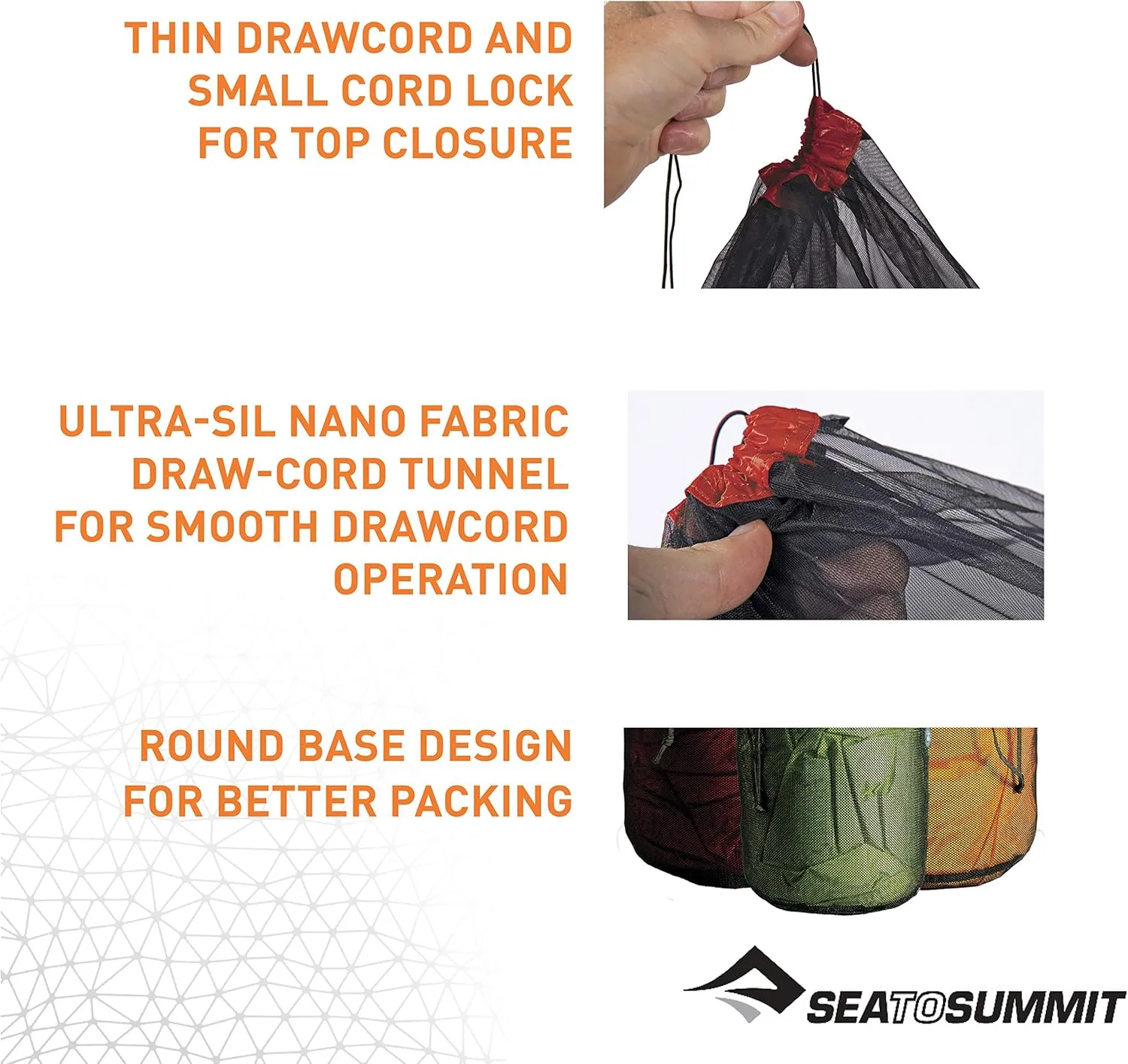 Sea to Summit Ultra-Mesh Stuff Sack, Featherweight Outdoor and Travel Storage