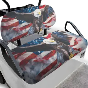 SEANATIVE Golf Cart Seat Covers 2Pcs Universal Fit Golf Cart Seat Protector Blanket Anti-Slip Elastic Golf Cart Accessories