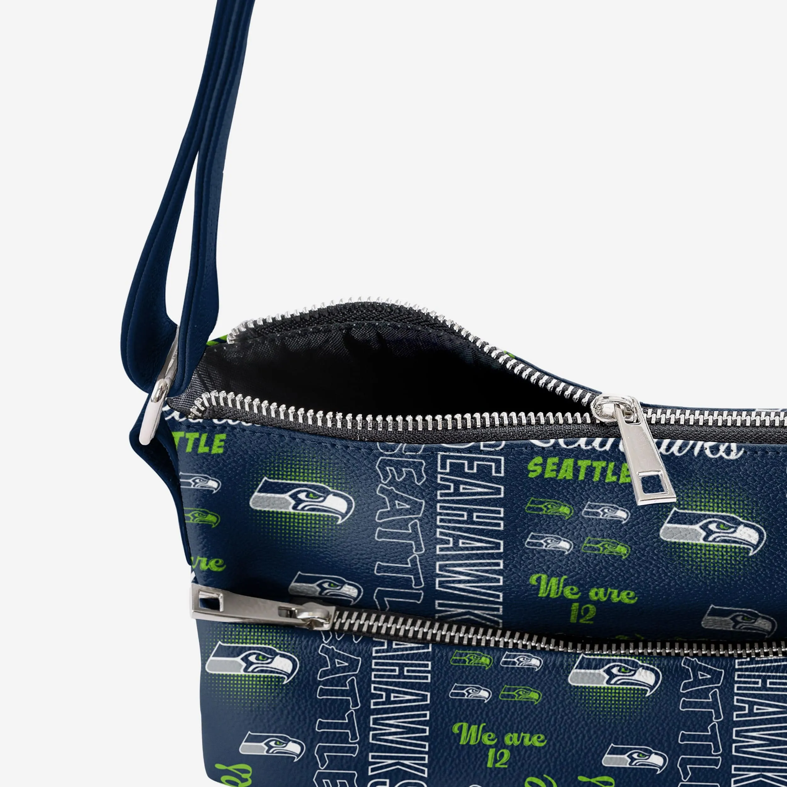 Seattle Seahawks Spirited Style Printed Collection Foldover Tote Bag