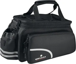 SENADA Bike Bag Bicycle Rear Rack Trunk Bag with Rain Cover, 20L Cycling Backseat Storage Pouch Bike Accessories for Men, Pannier Luggage Saddle Shoulder Bag for Commuter Trip Grocery Shopping