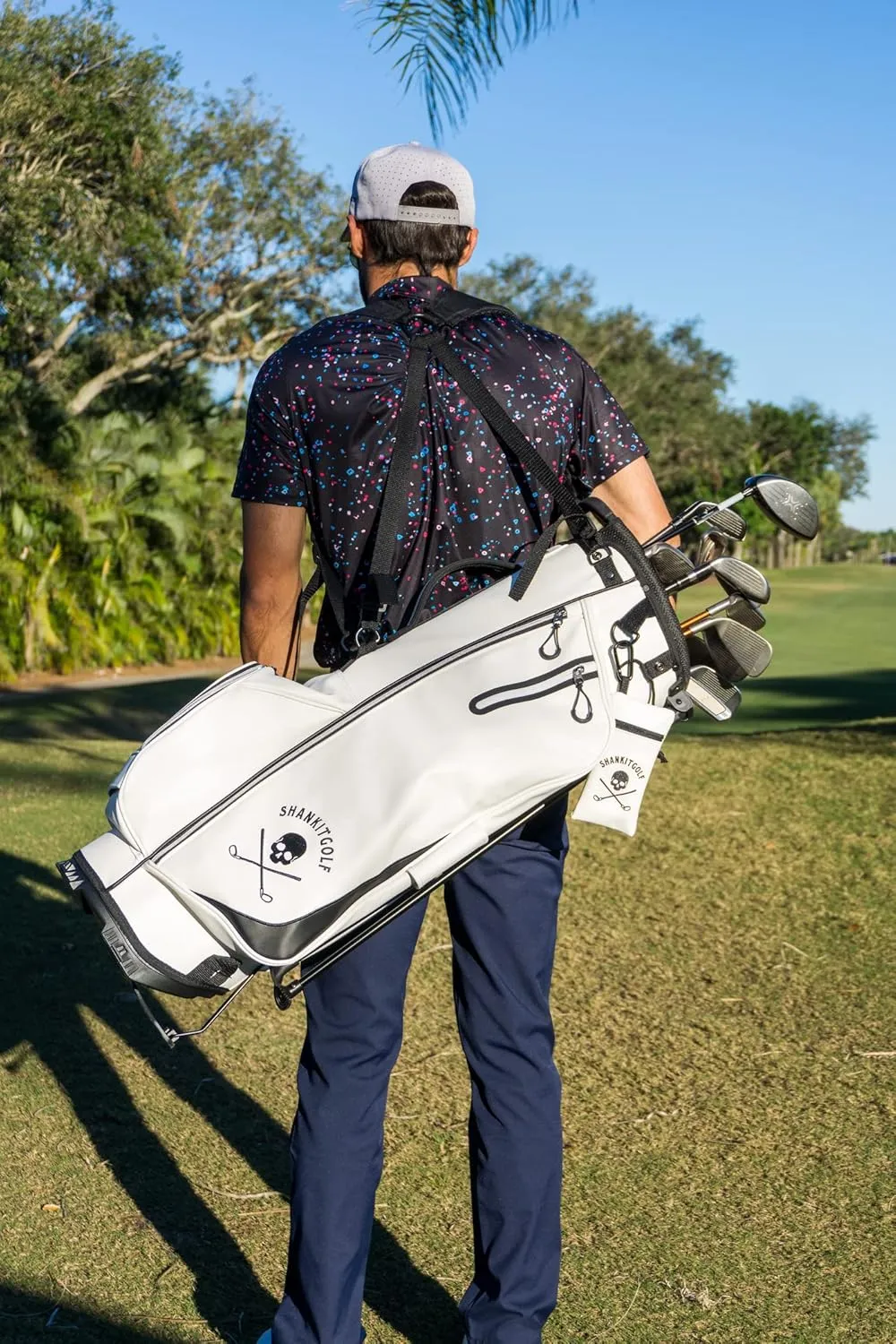 SHANKITGOLF Golf Bag 14 Way and 5 Way Dividers PU Leather with Straps Lightweight Tee Pouch