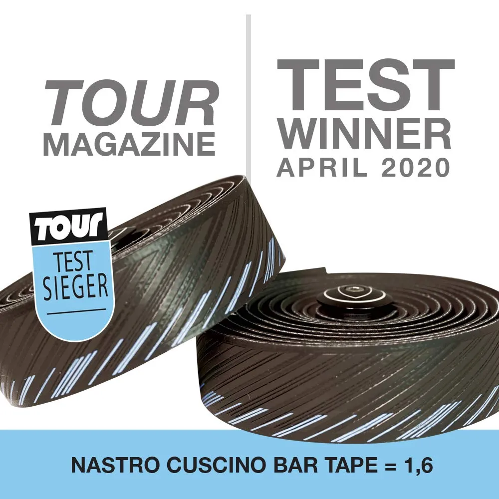 SILCA Cuscino Handlebar Tape - Cyan Blue 2.5mm Thick -|Road Bike Tape Extra Sticky Extra Thick | Tour mag All Around Winner | kit Includes Extra Thin Butterfly clamp Cover, Finishing Tape, end Plugs