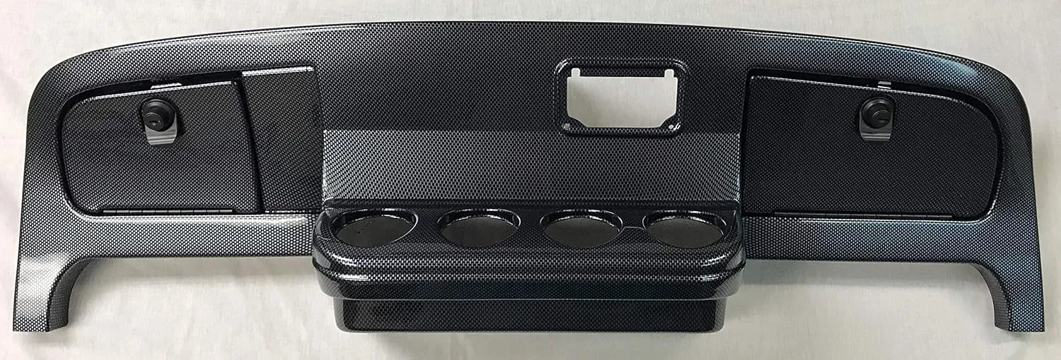 Simulated Carbon Fiber Full Golf Cart Dash to fit E-Z-Go TXT (Does not fit Current New Generation)