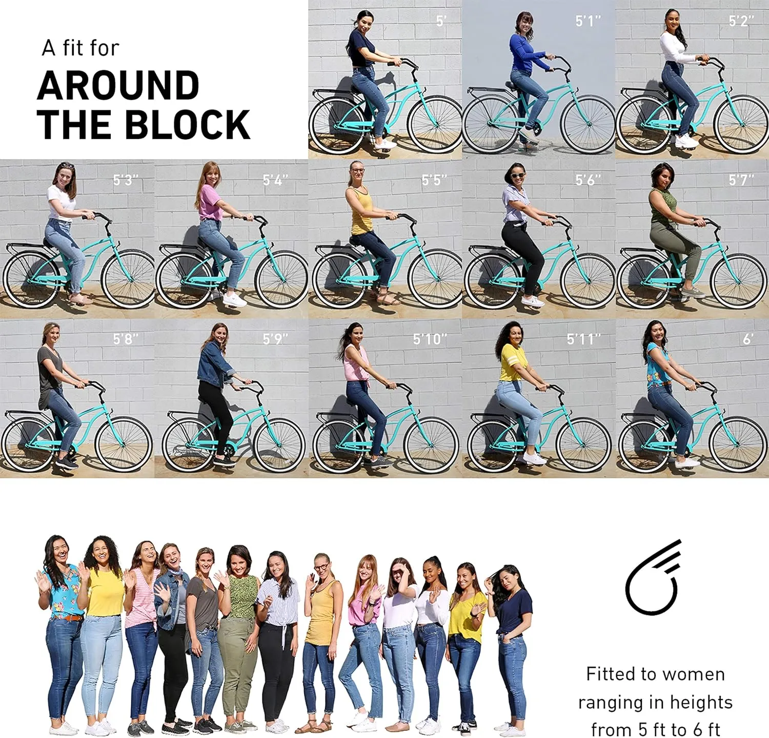 sixthreezero Around The Block Women's Beach Cruiser Bike