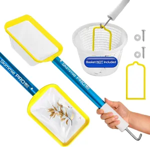 Skimmie Pro (Short Version) 22.5” Pool Skimmer: Lightweight, Fine Mesh Net, & Stainless Steel Hook – Ideal for In-Ground/Above-Ground Pools, Fountains, Ponds, Hot Tubs, & Cold Plunges