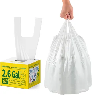 Small Trash Bags with Handles (1.2/2/3/4/6/8/13 Gallon) - Ocean Plastic Upcycling - Plastic Garbage Bags, Can Bin & Waste Basket Liner for Kitchen, Bathroom, Office and Pets