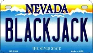 SMART BLONDE Blackjack Nevada Novelty Metal Motorcycle Plate MP-9563