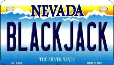 SMART BLONDE Blackjack Nevada Novelty Metal Motorcycle Plate MP-9563